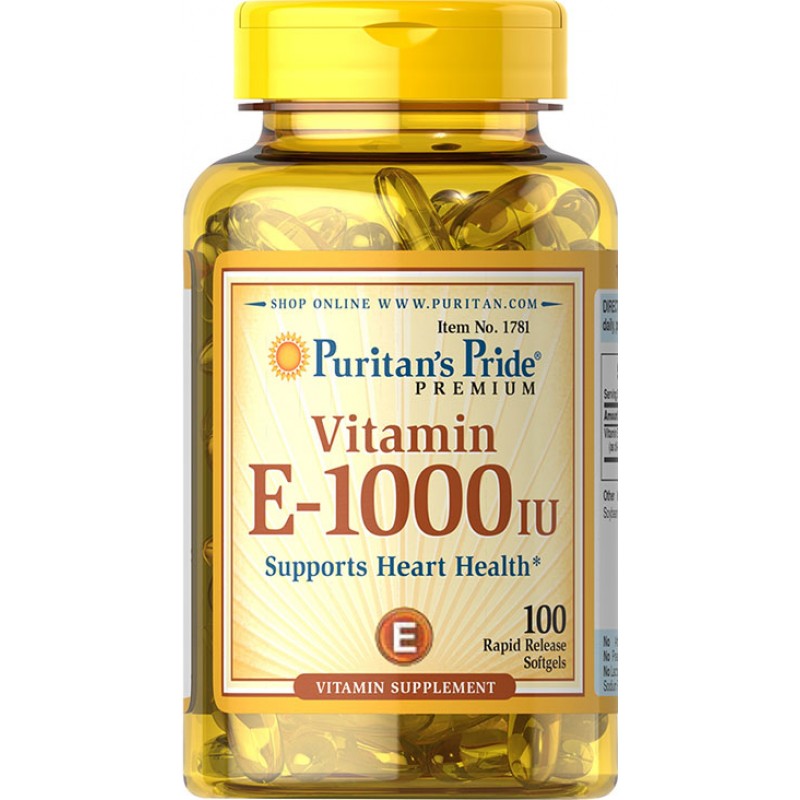 Puritan'S Pride Vitamin E 1000IU - 100 Softgels
