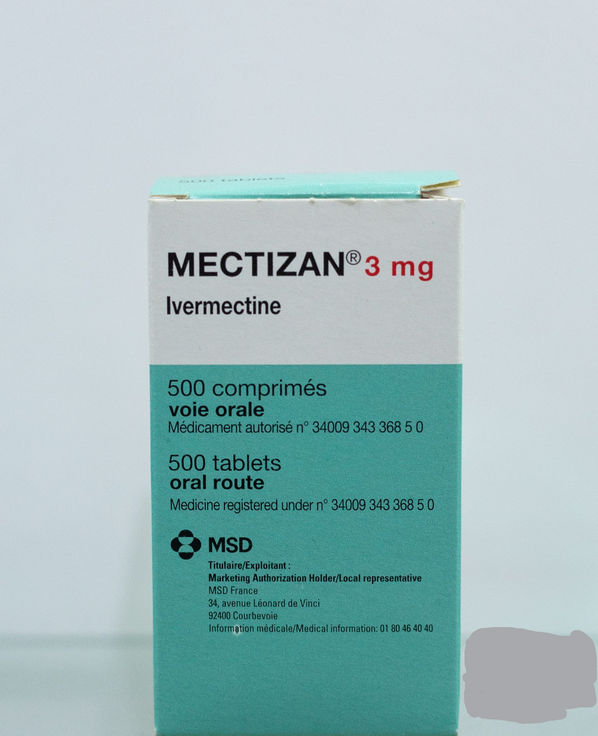 MECTIZAN IVERMECTIN 3MG X 500 TABS